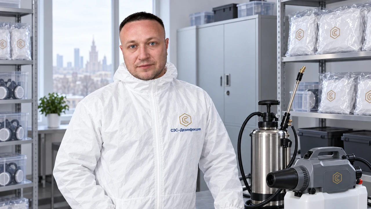 Сергей рядом с оборудованием для обработки